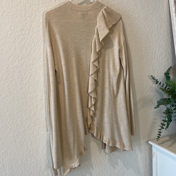 CHELSEA28 Nordstrom - Open Front Long Sleeve Cardigan with Ruffle Detail - Picture 9 of 10